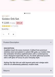 palmonas Golden Orb Set
