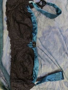 Lace Bra with Satin Straps