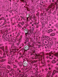 Pink Paisley Print Top