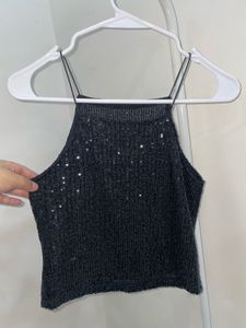 Sequin Halter Top