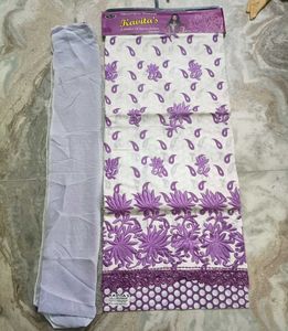 Kavita's Dress Material Lavender Unstitched