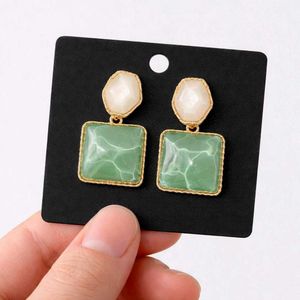 Green Stone Drop Earrings