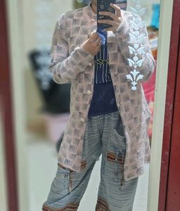Pink fur Knit Coat sweter