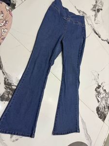 Women's Blue Denim Bell Bottom Jeans