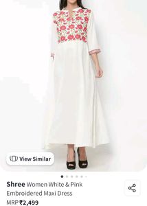 Elegant White Embroidered Kurta
