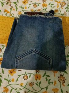 Distressed Denim Shorts