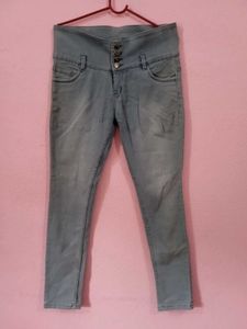 High-Waisted Button-Fly Jeans