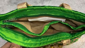 Designer Green Velvet Handbag