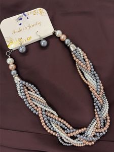 Elegant Multi-Strand Pearl Necklace Set
