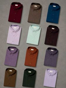 Men's Solid Blue Button-Down Shirt