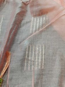 Peach Dupatta with Tassels