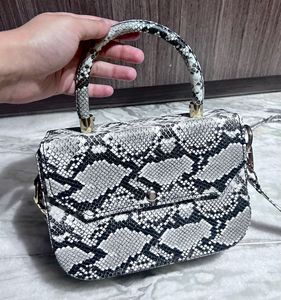 Stylish Snake Print Handbag