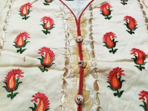 women embroidered pure cotton kurta