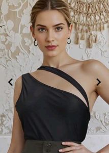 Chic Black Cutout Bodysuit Top