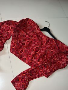 Red Bandhani blouse