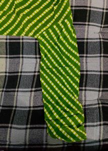 Green Bandhani Cotton Kurti