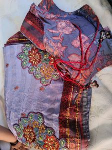 Embroidered Silk Saree
