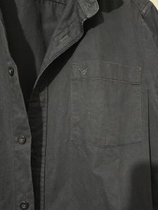 Men's Black Long Sleeve Button-Up Shirt