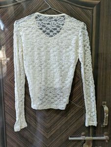 Sheer Lace Long Sleeve Top
