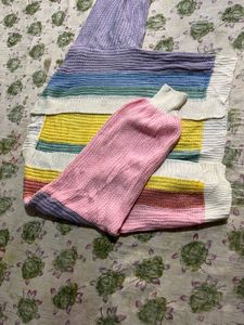 Rainbow Striped Knit Cardigan