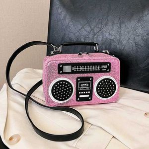 Pink Glitter Radio Purse