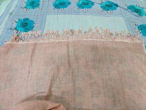 Peach Embroidered Dupatta