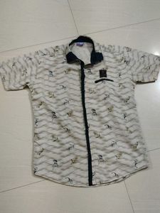 Kid's Printed Shirt and 3 quarter Pant Set