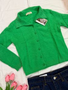 Vibrant Green Knit Sweater