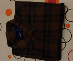 Pure Cotton shirt-Brown And Black
