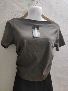 Chic Ruched Dolman Sleeve Top