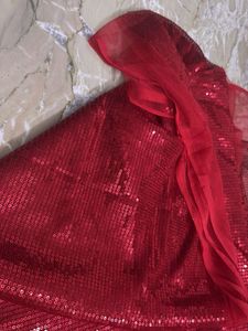 Sparkling Red Sequin Fabric