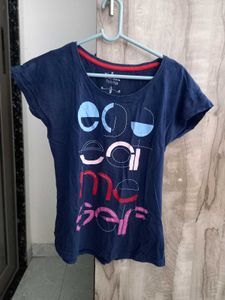 Blue Printed T-Shirt
