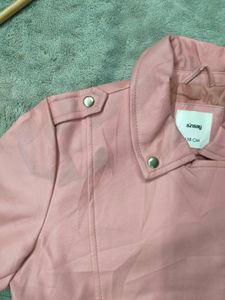 sinsay Pink Faux Leather Biker Jacket