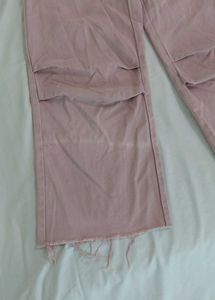 Pink Wide Leg Jeans