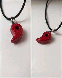 kawagatamas Ladybug Yin Yang Necklaces