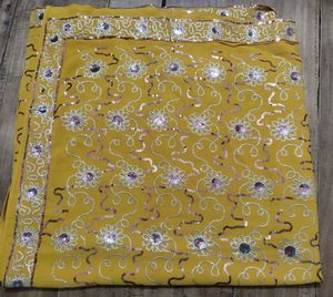 Yellow Sequin Beutiful Saree