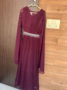 Elegant Wine  Maxi Dress