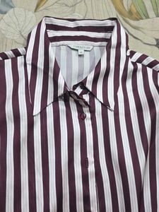 Chic Striped Button-Up Blouse