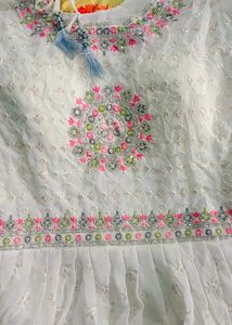 Ethnic Floor Length White Gown