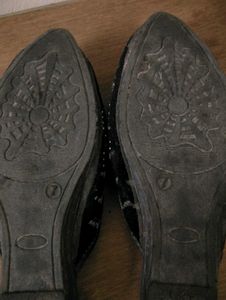 Embellished Black Jutti Style Flats
