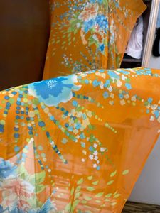 Long Orange Neck Scarf