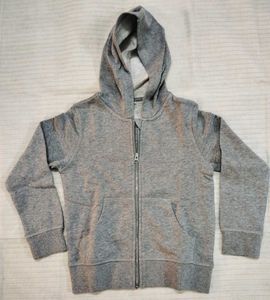 Kids Grey Zip-Up Hoodie
