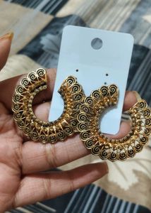 Antique Gold Jhumka Earrings