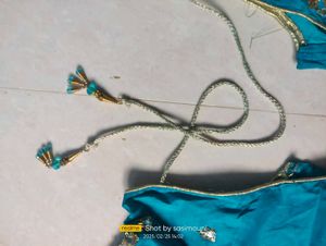 Krishna Blue Colour Pattu Saree And Blouse