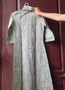 Light Blue Floral Print Kurta