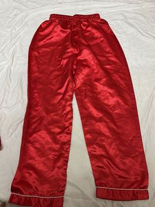Red Satin Pajama Set