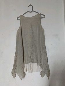 Embellished Neckline Sleeveless Tunic