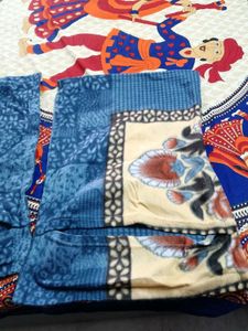 Cozy Blue &amp; Yellow Printed Bedding Set