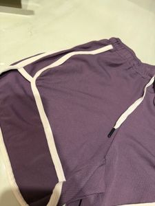 Purple Dolphin Shorts with White Trim