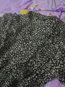 Patterned Tiered Dress(Size:-L)